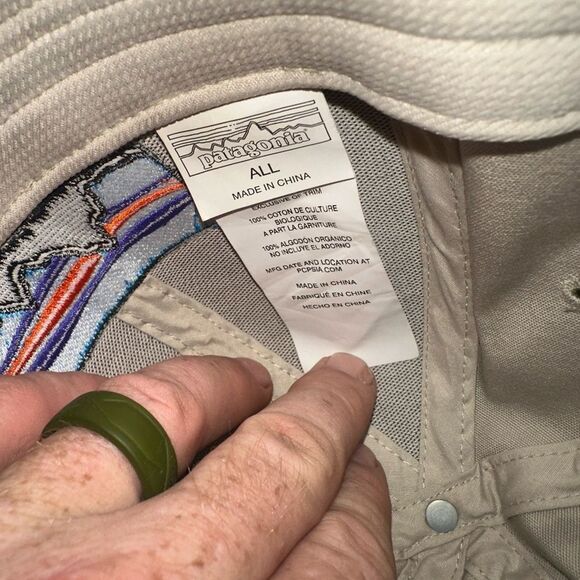 Patagonia Trucker Hat Cap Adult Beige Brown Snapback - Picture 9 of 9
